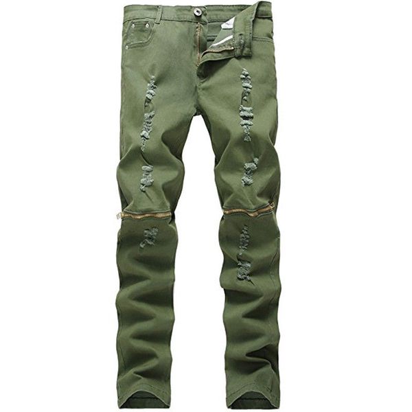 men's ripped skinny biker zippers destroyed frayed slim fit denim pants size 28-38, Black
men's ripped skinny biker zippers destroyed frayed slim fit denim pants size 28-38, Black
