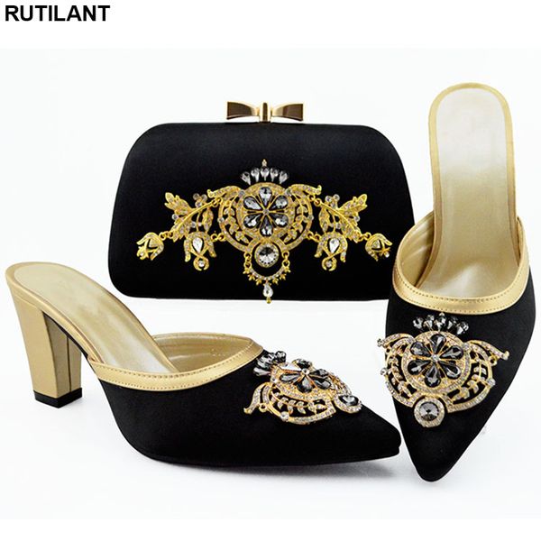 designer shoes women luxury 2019 italian ladies shoes and bags to match set decorated with rhinestone women high heel, Black
designer shoes women luxury 2019 italian ladies shoes and bags to match set decorated with rhinestone women high heel, Black