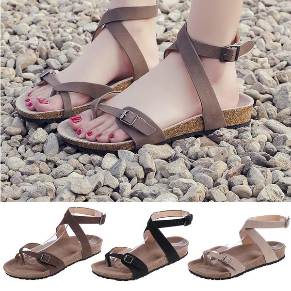 women sandals rome style summer sandals for 2019 flip flops plus size 35-43 flat beach summer zapatos mujer casual shoes, Black
women sandals rome style summer sandals for 2019 flip flops plus size 35-43 flat beach summer zapatos mujer casual shoes, Black