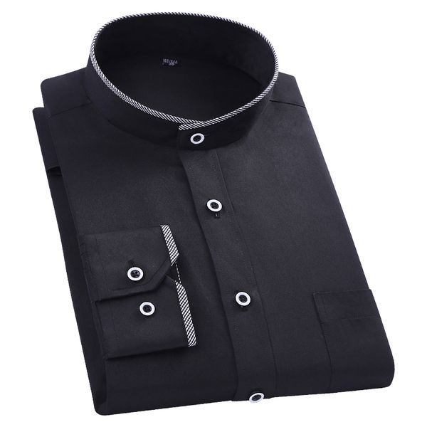 mandarin collar mens business formal shirt men solid color dress shirt white / black
mandarin collar mens business formal shirt men solid color dress shirt white / black