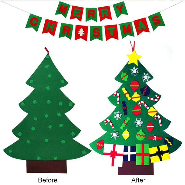 kids diy felt christmas tree with ornaments children christmas gifts for new year door wall hanging xmas decoration with banner
kids diy felt christmas tree with ornaments children christmas gifts for new year door wall hanging xmas decoration with banner