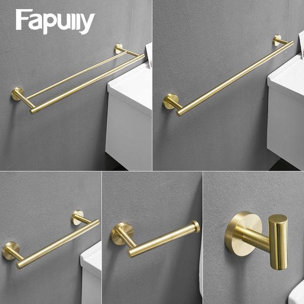 faplully brushed gold bathroom accessories set t-shaped designed toilet paper holder toilet brush holder wall mounted hardware
faplully brushed gold bathroom accessories set t-shaped designed toilet paper holder toilet brush holder wall mounted hardware