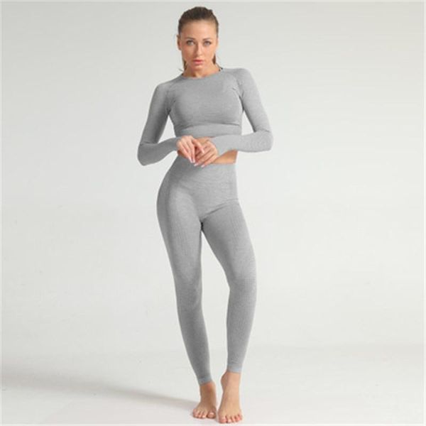 women vital seamless yoga set gym clothing fitness leggings+cropped shirts sport suit women's clothing long sleeve tracksuit active wea, Gray
women vital seamless yoga set gym clothing fitness leggings+cropped shirts sport suit women's clothing long sleeve tracksuit active wea, Gray