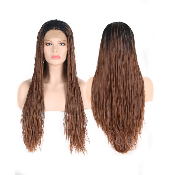 aimeya middle part ombre brown 2x twist micro braids lace front wig for women with dark roots long braided synthetic hair wigs, Black
aimeya middle part ombre brown 2x twist micro braids lace front wig for women with dark roots long braided synthetic hair wigs, Black
