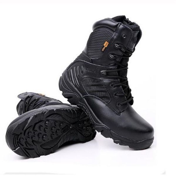 genuine leather men boots combat boots breathable durable men camouflage army forces rubber mid-calf boots, Black
genuine leather men boots combat boots breathable durable men camouflage army forces rubber mid-calf boots, Black