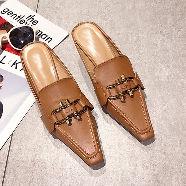 teahoo fashion new leisure summer women sandals small square head metal decoration retro women mules lady single shoes, Black
teahoo fashion new leisure summer women sandals small square head metal decoration retro women mules lady single shoes, Black
