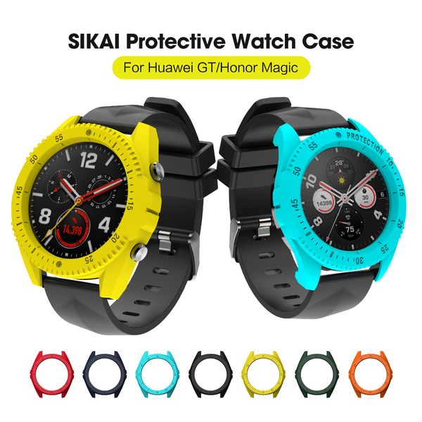 colorful frosted pc watch protector case cover for huawei watch gt sport classic active 46mm replacement full protection case, Black;brown 
colorful frosted pc watch protector case cover for huawei watch gt sport classic active 46mm replacement full protection case, Black;brown