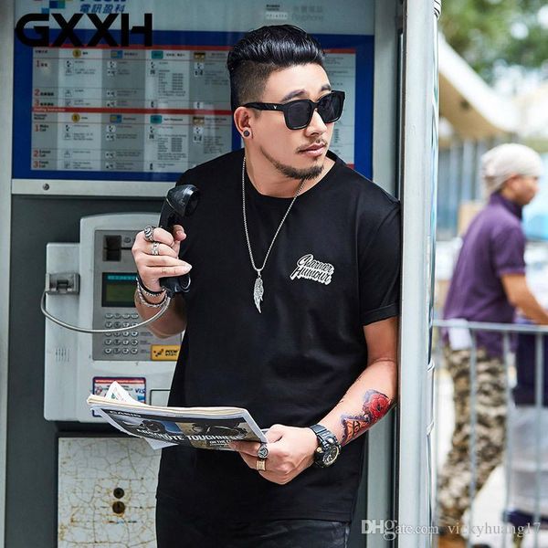 gxxh fat guy street style big size men's fashion letter printed round collar short sleeve t-shirt oversized men store summer tee, White;black
gxxh fat guy street style big size men's fashion letter printed round collar short sleeve t-shirt oversized men store summer tee, White;black