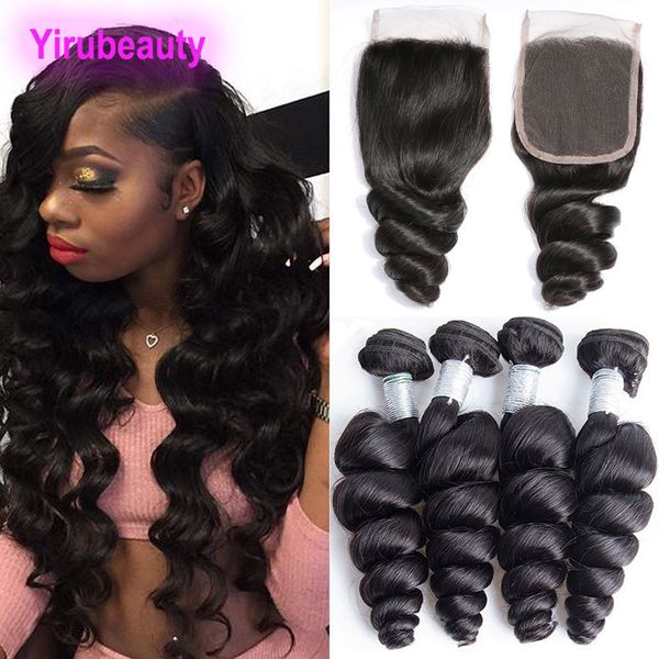 indian 100% unprocessed human hair 4 bundles with 4x4 lace closure loose wave 95-100g/piece hair extensions baby hair lace closures, Black;brown
indian 100% unprocessed human hair 4 bundles with 4x4 lace closure loose wave 95-100g/piece hair extensions baby hair lace closures, Black;brown