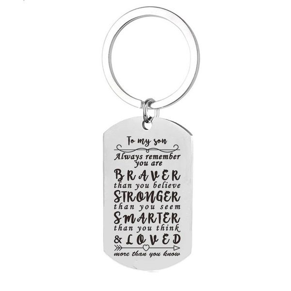 self-improvement stainless steel key buckle give to son real graduation gift to my son, Silver
self-improvement stainless steel key buckle give to son real graduation gift to my son, Silver