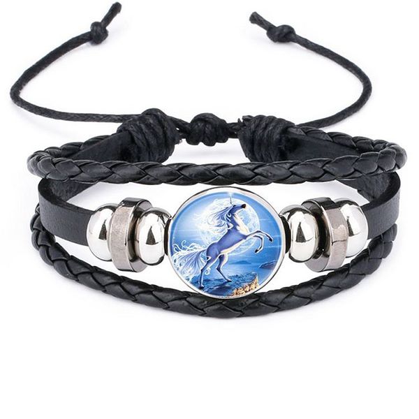 10pc/lot cartoon animal unicorn time charms bracelets gifts for women men kids boy punk multilayer leather bracelet jewelry, Golden;silver
10pc/lot cartoon animal unicorn time charms bracelets gifts for women men kids boy punk multilayer leather bracelet jewelry, Golden;silver