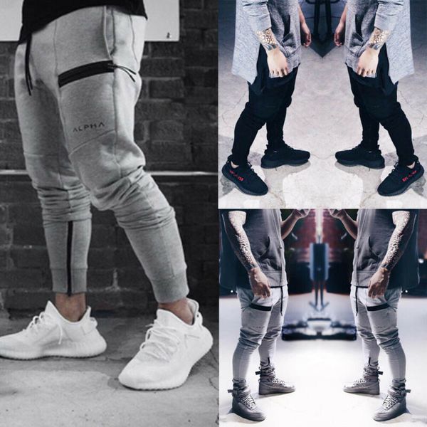 us men casual sport long pants slim fit trousers running joggers gym sweatpants, Black;blue
us men casual sport long pants slim fit trousers running joggers gym sweatpants, Black;blue