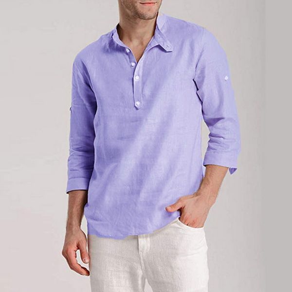 heflashor 2019 new men casual solid color roll up 3/4 sleeve turn-down henley neck shirts semi-zipper breathable cool shirts, White;black
heflashor 2019 new men casual solid color roll up 3/4 sleeve turn-down henley neck shirts semi-zipper breathable cool shirts, White;black