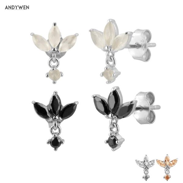 andywen 100% real 925 sterling silver three zircon stud earring milk black piercing 2020 crystal cz rock punk special jewelry, Golden;silver
andywen 100% real 925 sterling silver three zircon stud earring milk black piercing 2020 crystal cz rock punk special jewelry, Golden;silver