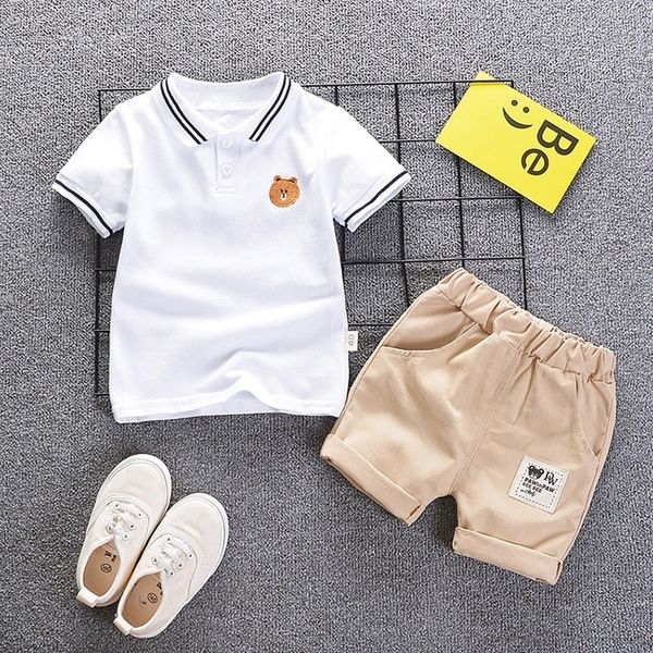 children clothing boy fashion short-sleeved t-shirt + khaki shorts children summer sports two piece suit boutique kids clothing, White
children clothing boy fashion short-sleeved t-shirt + khaki shorts children summer sports two piece suit boutique kids clothing, White