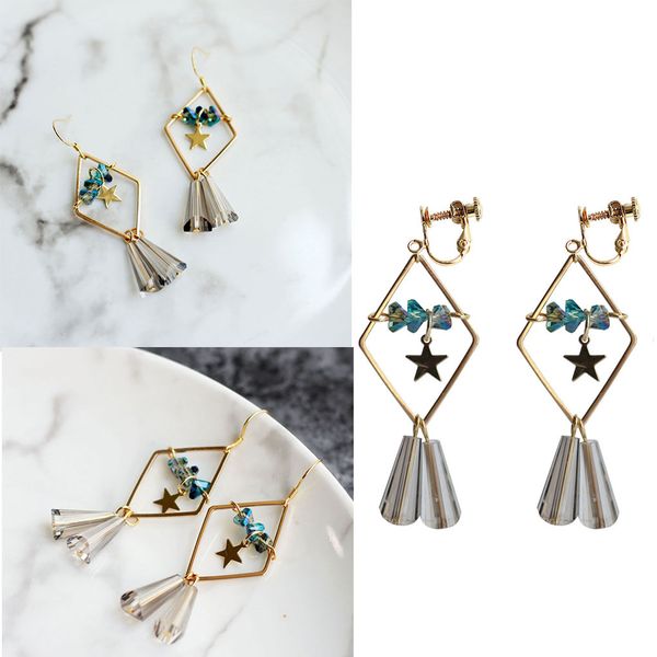 ladies hollow small stars long crystal earrings clip pin buckle dangle earring jewelry gift, Silver
ladies hollow small stars long crystal earrings clip pin buckle dangle earring jewelry gift, Silver