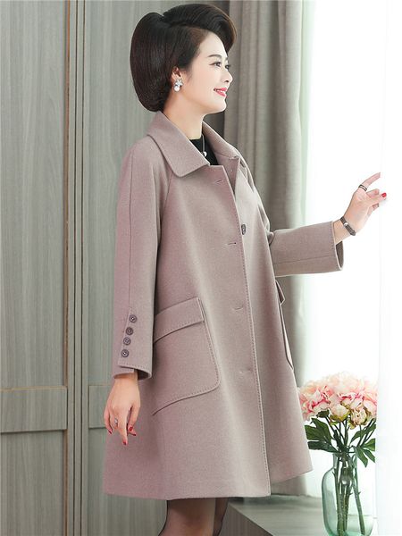 2018 mother's woolen overcoat 40-50year-old woman's coat temperament medium-long middle autumn and winter clothing foreign style, Black
2018 mother's woolen overcoat 40-50year-old woman's coat temperament medium-long middle autumn and winter clothing foreign style, Black