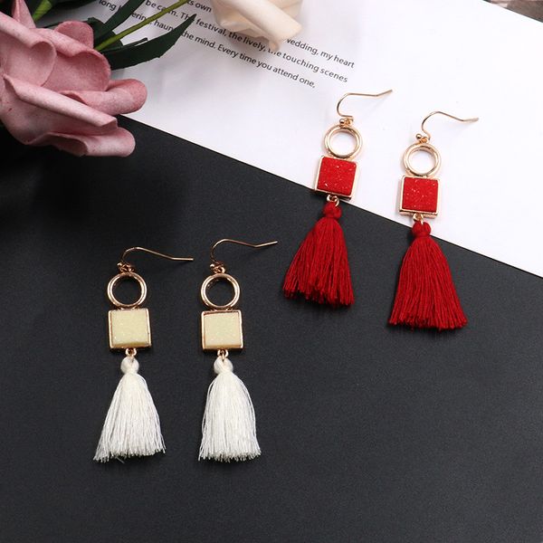 long geometric earrings women cotton tassel women accessories ethnic dangle earrings elegant yh074, Silver
long geometric earrings women cotton tassel women accessories ethnic dangle earrings elegant yh074, Silver
