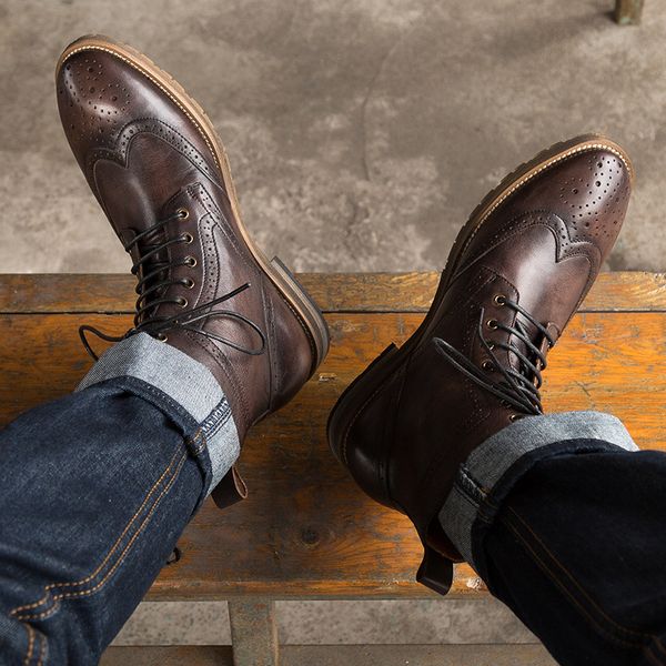 brand men new fashion genuine leather low heel england style brogue matin boots lace up wing tip wine red
brand men new fashion genuine leather low heel england style brogue matin boots lace up wing tip wine red