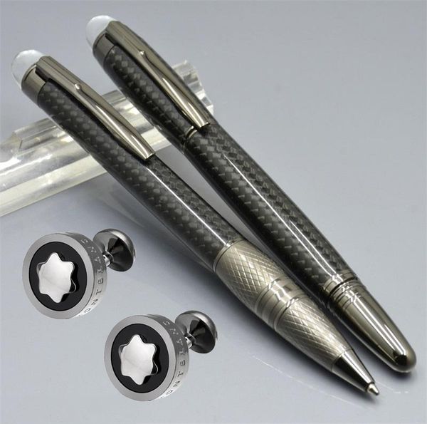 star-walker black fiber carbon rollerball pen ballpoint pens business office stationery write smooth refill gift pen and luxury cufflinks, Silver
star-walker black fiber carbon rollerball pen ballpoint pens business office stationery write smooth refill gift pen and luxury cufflinks, Silver