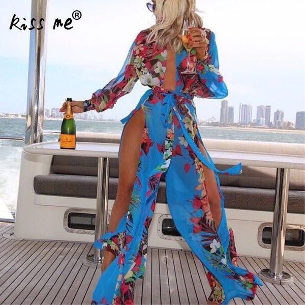 blue long sleeve floral printed beach maxi dress for women new beach cover up swimsuit summer deep v bikini bathing suit, Blue;gray
blue long sleeve floral printed beach maxi dress for women new beach cover up swimsuit summer deep v bikini bathing suit, Blue;gray