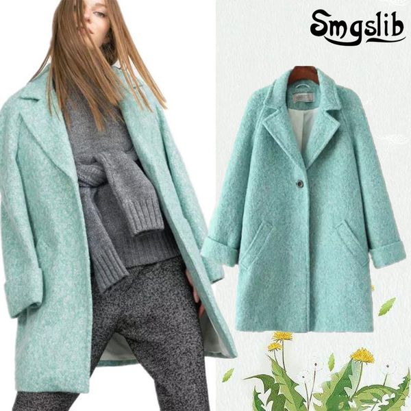 coat women blends wool long england vintage light green color turn-down collar single button batwing sleeve trend coat women, Black
coat women blends wool long england vintage light green color turn-down collar single button batwing sleeve trend coat women, Black