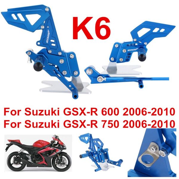 k6 blue style motorcycle footrest rear foot pedal pegs set for gsx-r 600 750 gsx-r gsxr d40
k6 blue style motorcycle footrest rear foot pedal pegs set for gsx-r 600 750 gsx-r gsxr d40