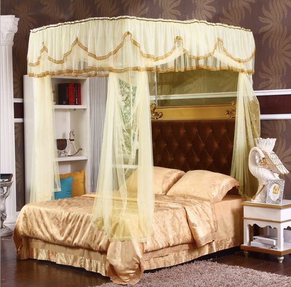 yellow court style romantic lace three-door mosquito net have frame full queen king size home decoration bedding set
yellow court style romantic lace three-door mosquito net have frame full queen king size home decoration bedding set