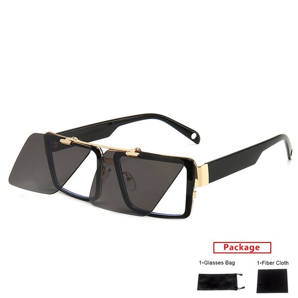 mimiyou flip cover square sunglasses women punk sunglasses men anti-blue sun glasses brand desgin uv400 eyeglasses shades oculos, White;black
mimiyou flip cover square sunglasses women punk sunglasses men anti-blue sun glasses brand desgin uv400 eyeglasses shades oculos, White;black