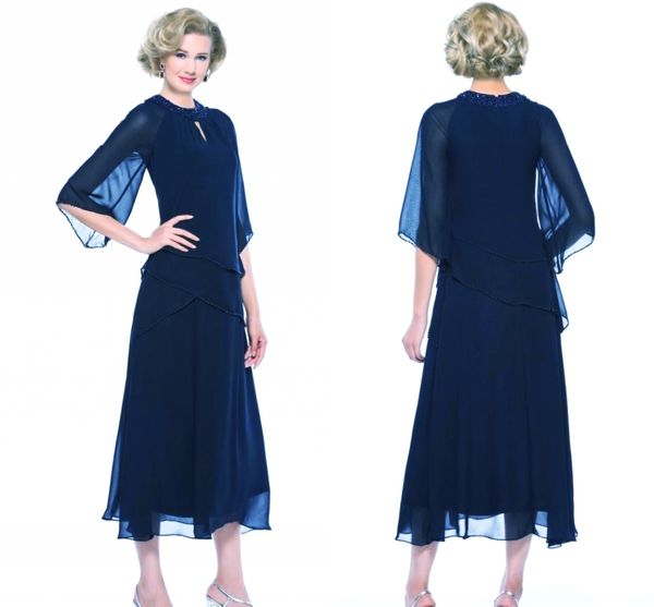 dark navy chiffon mother of the bride dresses plus size beaded tea length formal evening gowns wedding guest mother dresses, Black;red
dark navy chiffon mother of the bride dresses plus size beaded tea length formal evening gowns wedding guest mother dresses, Black;red