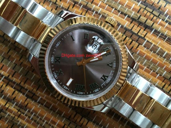 factory maker new 41mm two tone grey dial 116333 sapphire glass automatic movement mens men's watch watches, Slivery;brown 
factory maker new 41mm two tone grey dial 116333 sapphire glass automatic movement mens men's watch watches, Slivery;brown