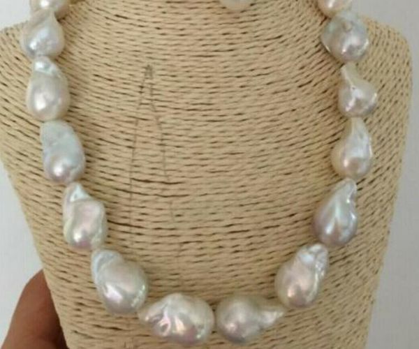 fine pearls chain stunning rare 20-25mm south sea white boque pearl necklace, Silver
fine pearls chain stunning rare 20-25mm south sea white boque pearl necklace, Silver