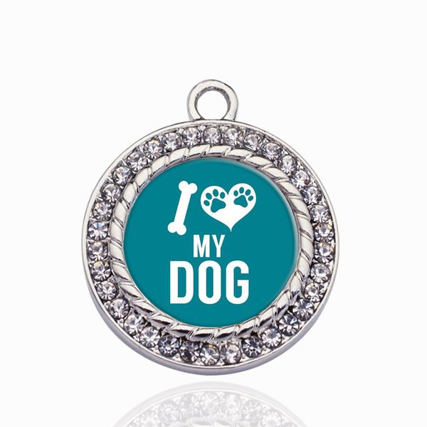 i love my dog circle charm charms pendant for diy necklace bracelet jewelry making handmade accessories, Bronze;silver
i love my dog circle charm charms pendant for diy necklace bracelet jewelry making handmade accessories, Bronze;silver