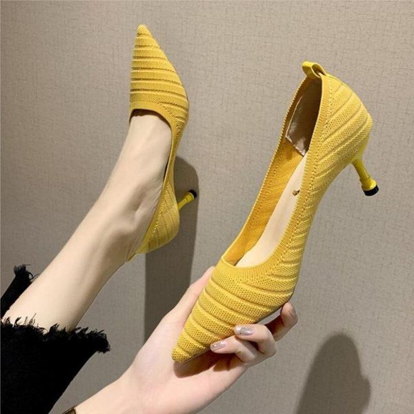 2020 new knitting women's shoes pointed toe fashion women high heels pumps female casual footwear comfortable for work slip on, Black
2020 new knitting women's shoes pointed toe fashion women high heels pumps female casual footwear comfortable for work slip on, Black