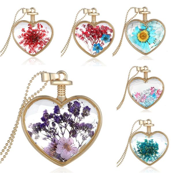 simple heart shape necklace floating dried flower plant specimen crystal glass long chain pendent necklace gifts dropship, Silver
simple heart shape necklace floating dried flower plant specimen crystal glass long chain pendent necklace gifts dropship, Silver