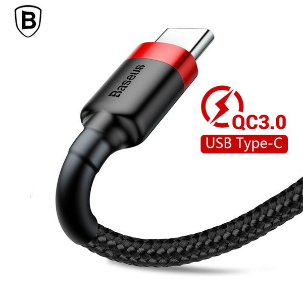 QC3.0 Тип C Кабель Baseus USB для Samsung Galaxy S9 S8 Plus Быстрая зарядка USB-C Кабель для зарядки данных для One Plus 6 5 5t Huawei Xiaomi