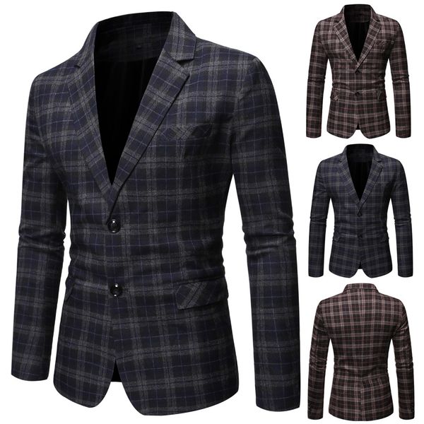 new men's clothing suits & blazer blazers men's stylish casual plaid business wedding party outwear coat suit drop shipping, White;black
new men's clothing suits & blazer blazers men's stylish casual plaid business wedding party outwear coat suit drop shipping, White;black