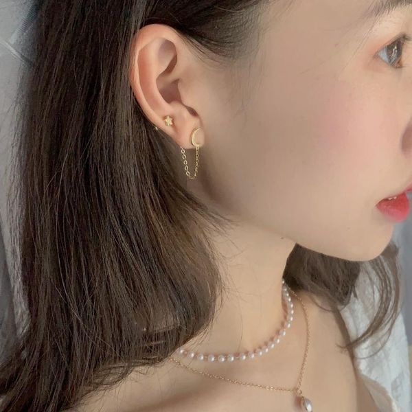 original s925 sterling silver star moon tassel earrings fashion 2020 new female back hanging unique statement vintage wholesale, Golden;silver
original s925 sterling silver star moon tassel earrings fashion 2020 new female back hanging unique statement vintage wholesale, Golden;silver