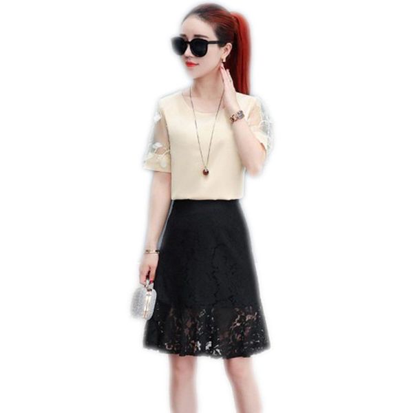 spring women elegant embroidery chiffon 2 pcs female patchwork shirt mini skirt suit lady hollow out plus sizes casual set z134, White
spring women elegant embroidery chiffon 2 pcs female patchwork shirt mini skirt suit lady hollow out plus sizes casual set z134, White