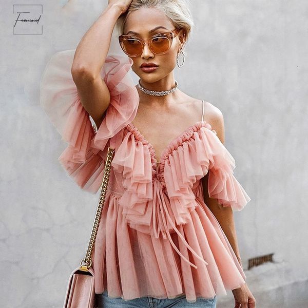 women blouse vintage summer blouses shirt off shoulder peplum female mesh backless blouse blusas, White
women blouse vintage summer blouses shirt off shoulder peplum female mesh backless blouse blusas, White