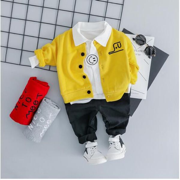 korean version of children's clothing boy three-piece suit 2019 spring new baby baby cotton three-piece, White
korean version of children's clothing boy three-piece suit 2019 spring new baby baby cotton three-piece, White