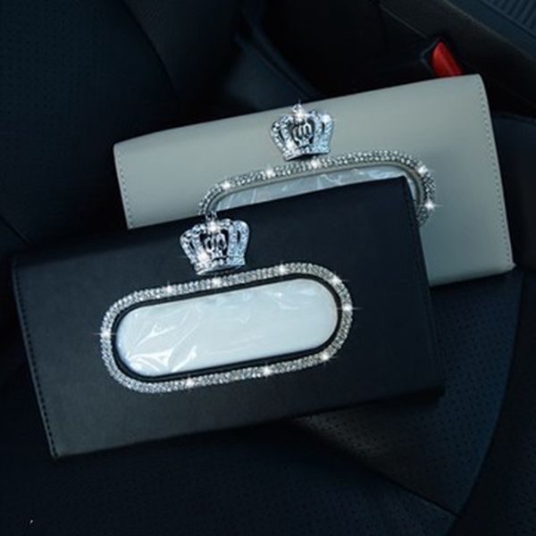 fashion crown crystal car tissue box sun visor leather auto tissue bag sunvisor hanging holder case napkin for car accessories
fashion crown crystal car tissue box sun visor leather auto tissue bag sunvisor hanging holder case napkin for car accessories