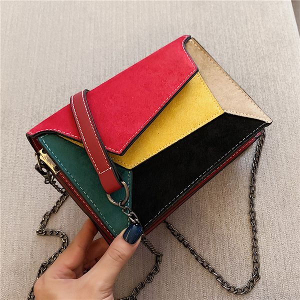 scrub square sling bag stitching contrasting color one-shoulder messenger bag chain women's 2020 new style
scrub square sling bag stitching contrasting color one-shoulder messenger bag chain women's 2020 new style
