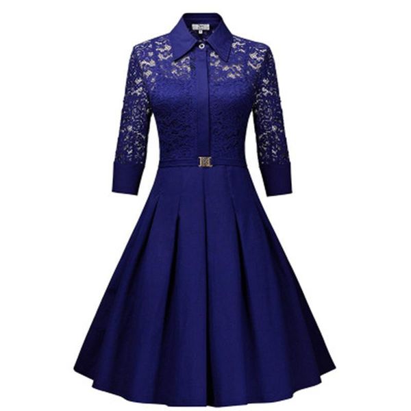 lace patchwork dress spring autumn russia trend women lady blue black lapel neck pleated high waist belt decoration dresses, Black;gray
lace patchwork dress spring autumn russia trend women lady blue black lapel neck pleated high waist belt decoration dresses, Black;gray