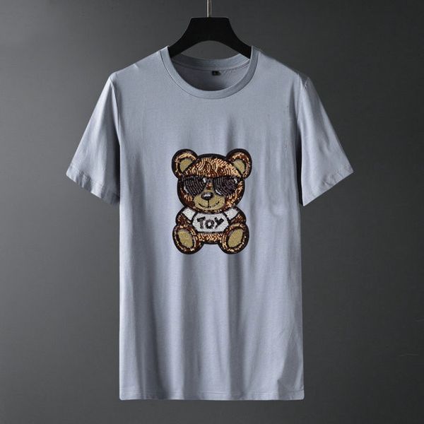 2020 luxury quality b new men's ice silk cotton round neck short sleeve t-shirt fashion casual bear grey men's designer t-shirt, White;black
2020 luxury quality b new men's ice silk cotton round neck short sleeve t-shirt fashion casual bear grey men's designer t-shirt, White;black
