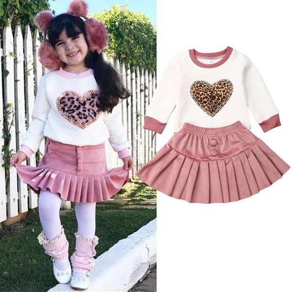 1-6y autumn winter baby girl clothes sets outfit long sleeve leopard print +pink pleated velvet skirts clothes, White
1-6y autumn winter baby girl clothes sets outfit long sleeve leopard print +pink pleated velvet skirts clothes, White