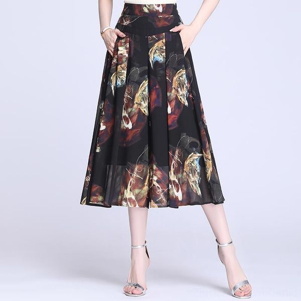 chiffon women's skirt cropped pants thin loose wide leg pants skirt slim printed wide leg leggings, Blue
chiffon women's skirt cropped pants thin loose wide leg pants skirt slim printed wide leg leggings, Blue