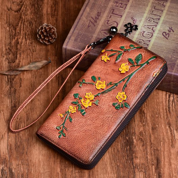 johnature genuine leather long women wallets 2019 new vintage embossing hand wallet multifunction phone purse wallet card holder, Red;black
johnature genuine leather long women wallets 2019 new vintage embossing hand wallet multifunction phone purse wallet card holder, Red;black
