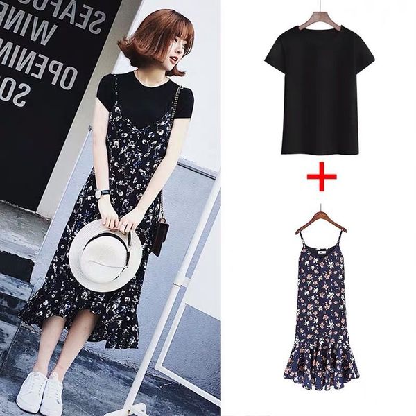 wholesale price ladies summer matching set t shirt +vest dress with floral women sets clothes, White
wholesale price ladies summer matching set t shirt +vest dress with floral women sets clothes, White