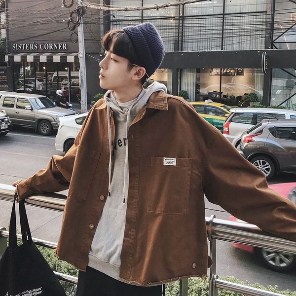 2018 korea style fashion trend loose coats youth casual streetwear brand bomber jacket windbreaker size m-xl, Black;brown
2018 korea style fashion trend loose coats youth casual streetwear brand bomber jacket windbreaker size m-xl, Black;brown